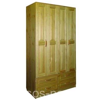 Шкаф 4-дверн. с ящиками (платяной) Герман